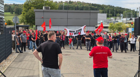 Warnstreik bei der Walter AG (Quelle: IG Metall)